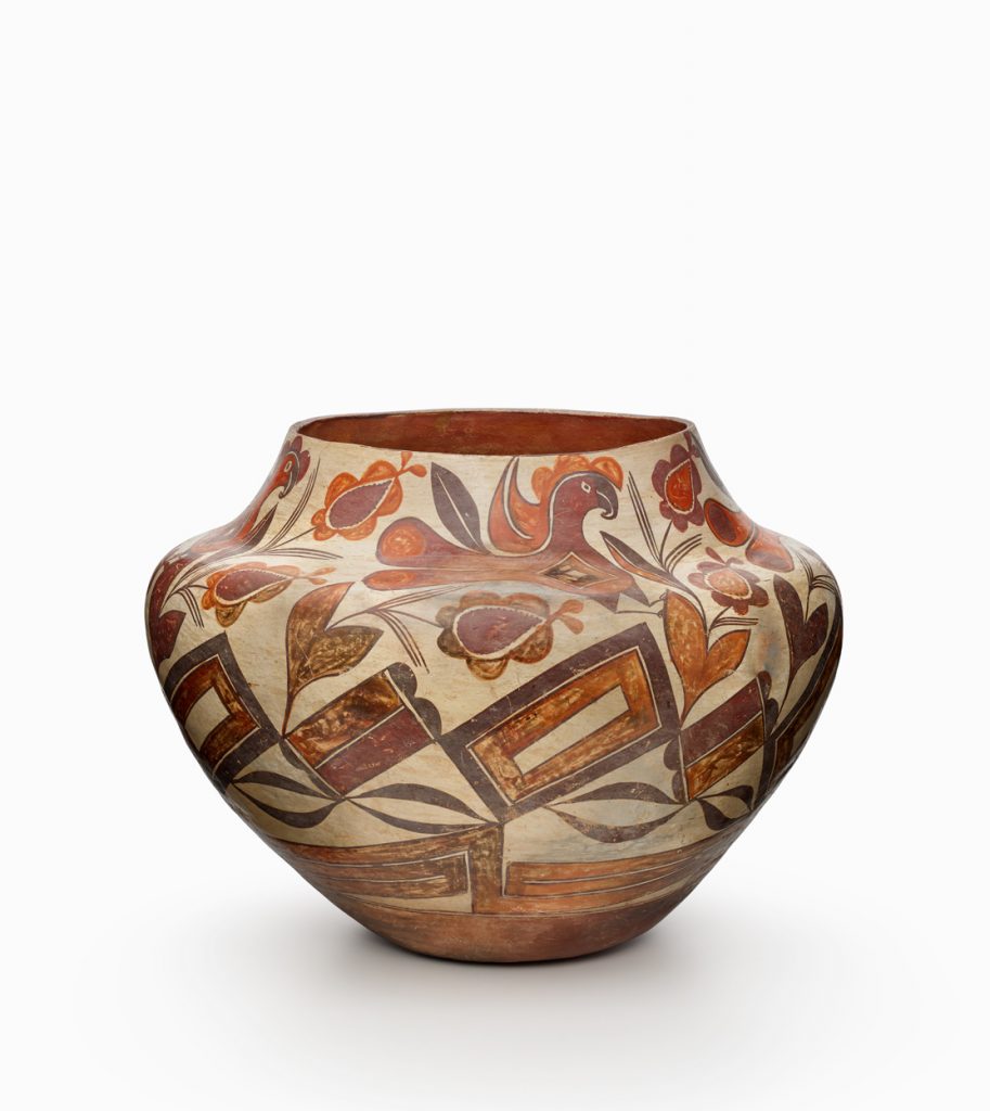 Acoma jar with parrot